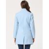 imageAllegra K Womens Winter Overcoat MidLong Stand Collar Single Breasted Coat OuterwearLight Blue