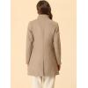 imageAllegra K Womens Winter Overcoat MidLong Stand Collar Single Breasted Coat OuterwearLight Brown