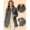 imageAllegra K Womens Winter Overcoat MidLong Stand Collar Single Breasted Coat OuterwearLight Grey