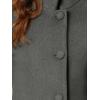 imageAllegra K Womens Winter Overcoat MidLong Stand Collar Single Breasted Coat OuterwearLight Grey