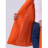 imageAllegra K Womens Winter Overcoat MidLong Stand Collar Single Breasted Coat OuterwearLight Orange