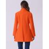 imageAllegra K Womens Winter Overcoat MidLong Stand Collar Single Breasted Coat OuterwearLight Orange