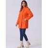 imageAllegra K Womens Winter Overcoat MidLong Stand Collar Single Breasted Coat OuterwearLight Orange