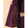 imageAllegra K Womens Winter Overcoat MidLong Stand Collar Single Breasted Coat OuterwearPurplish Red