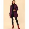 imageAllegra K Womens Winter Overcoat MidLong Stand Collar Single Breasted Coat OuterwearPurplish Red