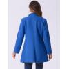 imageAllegra K Womens Winter Overcoat MidLong Stand Collar Single Breasted Coat OuterwearSea Blue