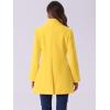 imageAllegra K Womens Winter Overcoat MidLong Stand Collar Single Breasted Coat OuterwearYellow