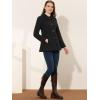 imageAllegra K Womens Work Office Winter Overcoat Single Breasted Point Collar Pea CoatBlack