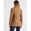 imageAllegra K Womens Work Office Winter Overcoat Single Breasted Point Collar Pea CoatCamel