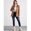 imageAllegra K Womens Work Office Winter Overcoat Single Breasted Point Collar Pea CoatCamel