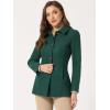 imageAllegra K Womens Work Office Winter Overcoat Single Breasted Point Collar Pea CoatDark Green