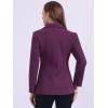 imageAllegra K Womens Work Office Winter Overcoat Single Breasted Point Collar Pea CoatDark Purple