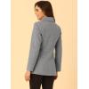imageAllegra K Womens Work Office Winter Overcoat Single Breasted Point Collar Pea CoatGrey