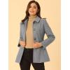 imageAllegra K Womens Work Office Winter Overcoat Single Breasted Point Collar Pea CoatGrey