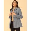 imageAllegra K Womens Work Office Winter Overcoat Single Breasted Point Collar Pea CoatGrey
