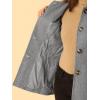 imageAllegra K Womens Work Office Winter Overcoat Single Breasted Point Collar Pea CoatGrey