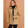 imageAllegra K Womens Work Office Winter Overcoat Single Breasted Point Collar Pea CoatKhaki