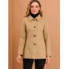 imageAllegra K Womens Work Office Winter Overcoat Single Breasted Point Collar Pea CoatKhaki
