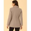 imageAllegra K Womens Work Office Winter Overcoat Single Breasted Point Collar Pea CoatLight Brown