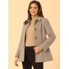 imageAllegra K Womens Work Office Winter Overcoat Single Breasted Point Collar Pea CoatLight Brown