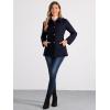 imageAllegra K Womens Work Office Winter Overcoat Single Breasted Point Collar Pea CoatNavy Blue
