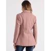 imageAllegra K Womens Work Office Winter Overcoat Single Breasted Point Collar Pea CoatPink