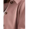 imageAllegra K Womens Work Office Winter Overcoat Single Breasted Point Collar Pea CoatPink