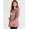 imageAllegra K Womens Work Office Winter Overcoat Single Breasted Point Collar Pea CoatPink