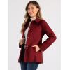imageAllegra K Womens Work Office Winter Overcoat Single Breasted Point Collar Pea CoatRed