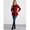 imageAllegra K Womens Work Office Winter Overcoat Single Breasted Point Collar Pea CoatRed