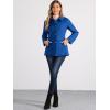 imageAllegra K Womens Work Office Winter Overcoat Single Breasted Point Collar Pea CoatSea Blue
