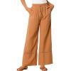 imageAllegra K Womens 2025 Summer Casual Pants Loose High Waist Drawstring Wide Leg Palazzo Trousers with PocketsDusty Orange