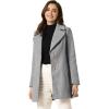 imageAllegra K Womens Elegant Overcoat Notched Shawl Collar Single Breasted Outerwear Winter Long CoatGrey