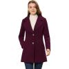 imageAllegra K Womens Elegant Overcoat Notched Shawl Collar Single Breasted Outerwear Winter Long CoatPurplish Red