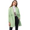 imageAllegra K Womens Notched Lapel Double Breasted Raglan Winter CoatsLight Green