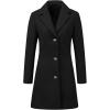 imageAllegra K Womens Trench Coats Single Breasted Long Outerwear Winter CoatBlack