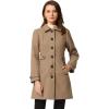 imageAllegra K Womens Winter Classic Outwear Overcoat with Pockets Single Breasted Pea CoatBrown