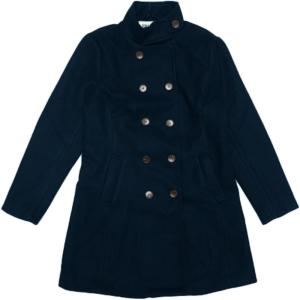 imageAllegra K Winter Trench Coats for Womens Casual Stand Collar Pea Double Breasted OvercoatDark Blue