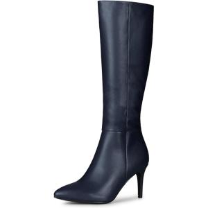 imageAllegra K Womens High Heels Pointed Toe Stiletto Heel Knee High BootsNavy Blue