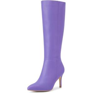 imageAllegra K Womens High Heels Pointed Toe Stiletto Heel Knee High BootsPurple