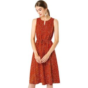 imageAllegra K Womens Midi Floral Dresses Summer Casual Wedding Guest Sleeveless DressRed