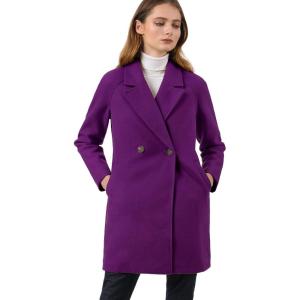 imageAllegra K Womens Notched Lapel Double Breasted Raglan Winter CoatsPurple