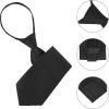 imageAllegra K Mens PreTied Zipper Tie Solid Color Formal Casual Adjustable 8cm Wide TieBlack