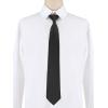 imageAllegra K Mens PreTied Zipper Tie Solid Color Formal Casual Adjustable 8cm Wide TieBlack Long