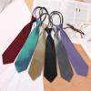 imageAllegra K Mens PreTied Zipper Tie Solid Color Formal Casual Adjustable 8cm Wide TieGray