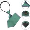 imageAllegra K Mens PreTied Zipper Tie Solid Color Formal Casual Adjustable 8cm Wide TiePeacock Green