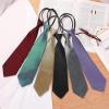 imageAllegra K Mens PreTied Zipper Tie Solid Color Formal Casual Adjustable 8cm Wide TiePeacock Green