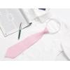 imageAllegra K Mens PreTied Zipper Tie Solid Color Formal Casual Adjustable 8cm Wide TiePink