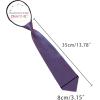 imageAllegra K Mens PreTied Zipper Tie Solid Color Formal Casual Adjustable 8cm Wide TiePurple