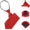 imageAllegra K Mens PreTied Zipper Tie Solid Color Formal Casual Adjustable 8cm Wide TieRed